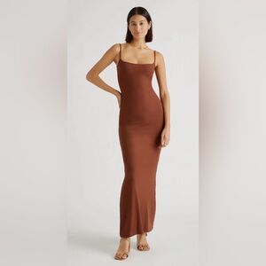 Quince Tencel Rib Knit Maxi Slip Dress